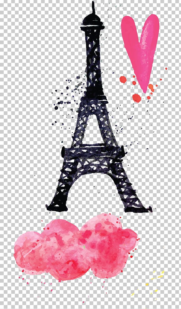 Eiffel Tower Watercolor Painting Euclidean PNG, Clipart, Background Vector, Building, Crea, Creative Love, France Free PNG Download