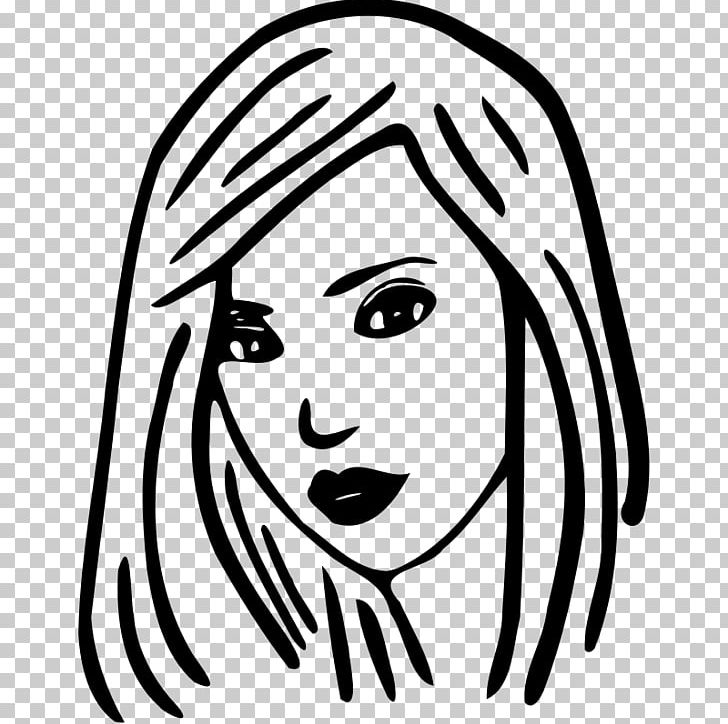 Cartoon Girl Face PNG, Clipart, Artwork, Black, Black And White, Cartoon, Cartoon Woman Face Free PNG Download