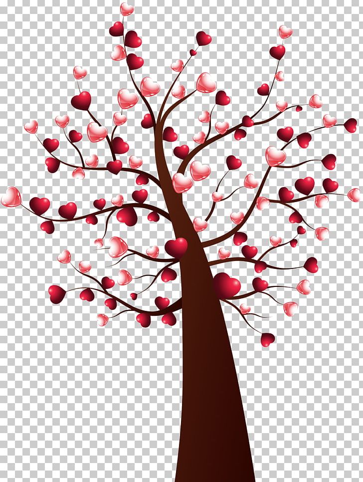 Tree Heart Valentine's Day PNG, Clipart, Blossom, Branch, Cherry Blossom, Christmas Tree, Clip Art Free PNG Download