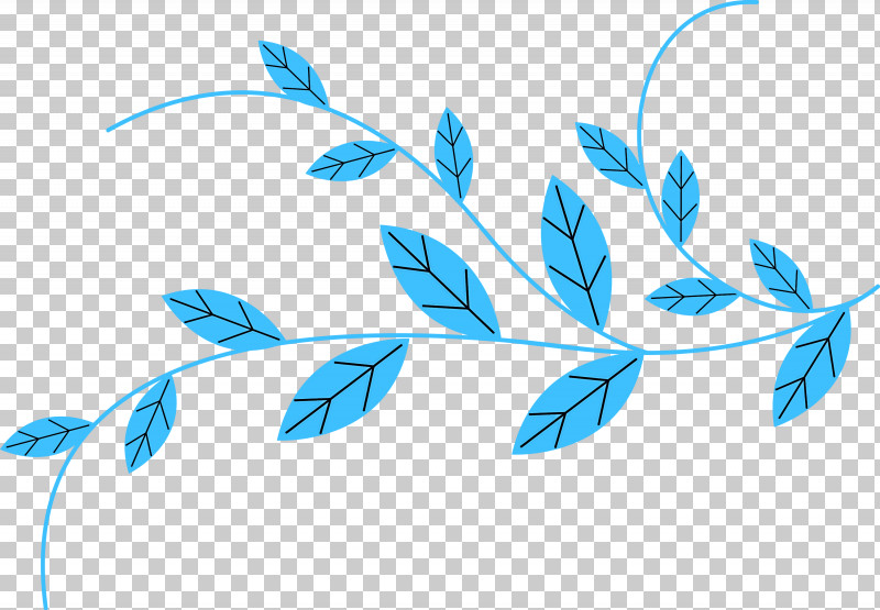 Leaf Plant Stem Petal Branch Blue PNG, Clipart, Azure, Blue, Branch, Cobalt Blue, Green Free PNG Download