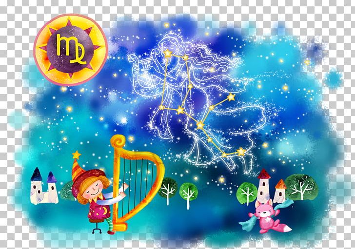 Constellation Virgo Libra Illustration PNG, Clipart, Aquarius, Art, Astrology, Balloon Cartoon, Blue Free PNG Download