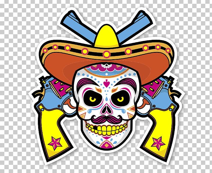 Mexican Cuisine Calavera Sticker Skull Decal PNG, Clipart, Art, Bumper Sticker, Calavera, Decal, Fantasy Free PNG Download