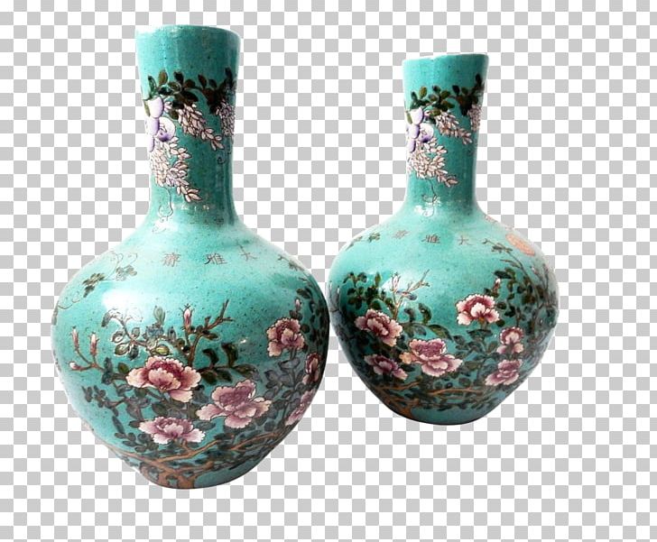 Vase Ceramic Pottery Turquoise PNG, Clipart, Artifact, Ceramic, Flowers, Pair, Porcelain Free PNG Download