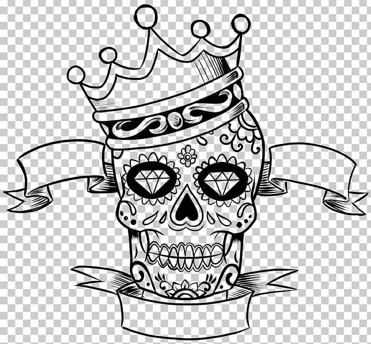 Calavera Coloring Book Skull Day Of The Dead Child PNG, Clipart, Adult, Art, Artwork, Black And White, Bone Free PNG Download