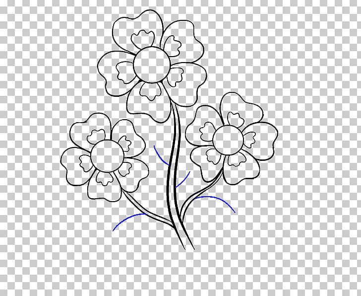 Drawing Cartoon Flower How-to Sketch PNG, Clipart, Angle, Area, Artwork, Black, Black And White Free PNG Download