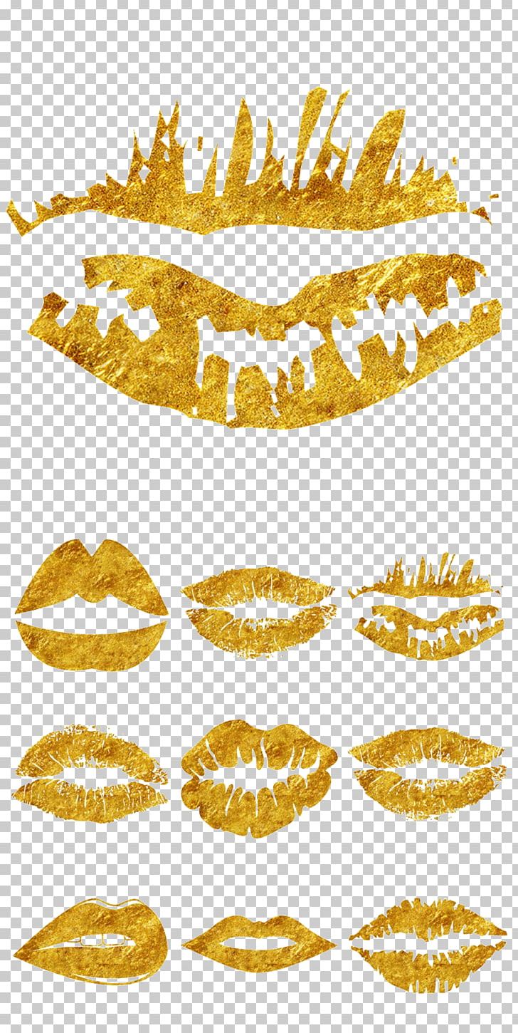 Lip Gold PNG, Clipart, Clip Art, Creative, Drawing, Euclidean Vector, Falling In Love Free PNG Download