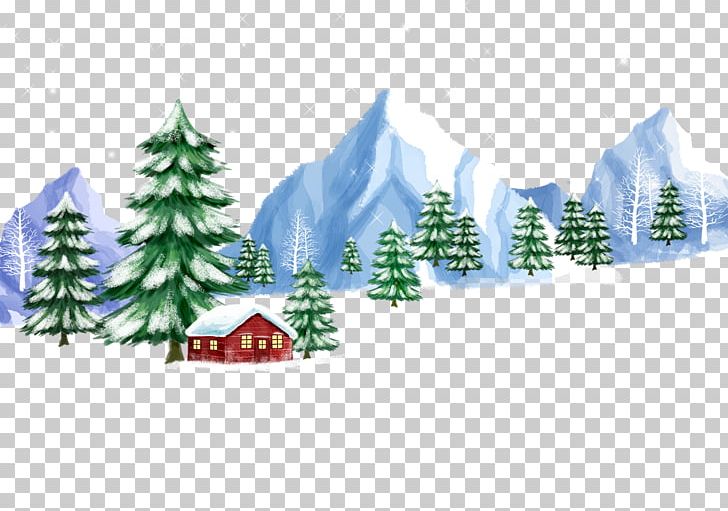 Winter Fukei Autumn Illustration PNG, Clipart, Cartoon, Christmas, Christmas Decoration, Christmas Snow, Green Trees Free PNG Download
