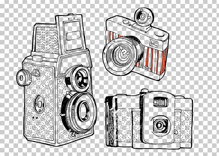 Camera Drawing Photography PNG, Clipart, Abstract Lines, Black And White, Brand, Camera, Camera Icon Free PNG Download