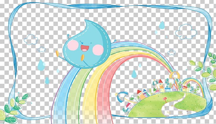 Rainbow Drop Cartoon Illustration PNG, Clipart, Animation, Area, Blue, Cartoon, Color Free PNG Download