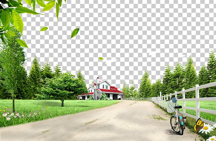 Poster Landscape Bicycle PNG, Clipart, Asphalt, Bicycle, Computer Software, Cottage, Country Free PNG Download