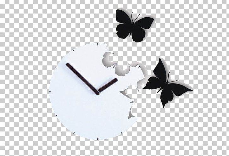 Clock Butterfly Watch Wall PNG, Clipart, Alarm Clock, Black, Bracelet, Clock Hands, Computer Wallpaper Free PNG Download