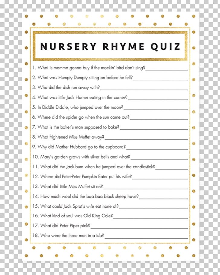 baby shower games nursery rhymes