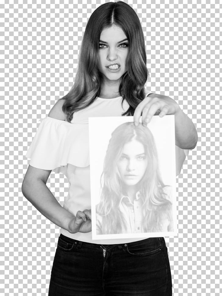 Barbara Palvin Model Black And White T-shirt Fashion PNG, Clipart,  Free PNG Download