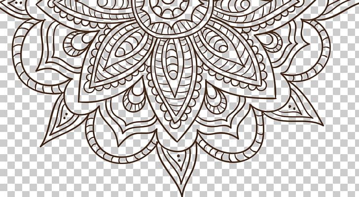 Mandala Coloring Book Drawing Meditation Adult PNG, Clipart, Adult, Area, Art, Artwork, Black And White Free PNG Download