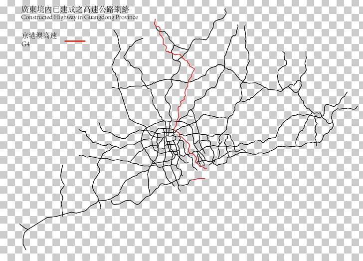 G35 Jinan–Guangzhou Expressway Meizhou Shanwei G4511 Longnan–Heyuan Expressway 中国国家高速公路网 PNG, Clipart, Angle, Area, Black And White, Branch, Controlledaccess Highway Free PNG Download