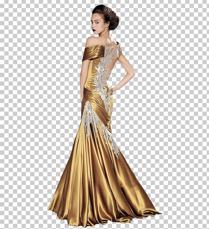 Color Haute Couture Wedding Dress Fashion PNG, Clipart, Bridal Party Dress, Bride, Brown, Clothing, Cocktail Dress Free PNG Download