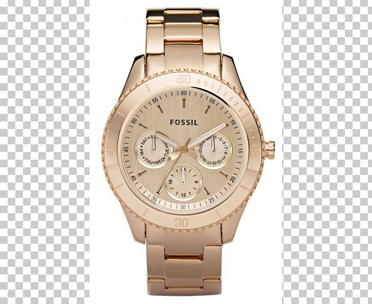 Watch Fossil Group Jewellery Gold Chronograph PNG, Clipart, Accessories, Beige, Bracelet, Brand, Brown Free PNG Download