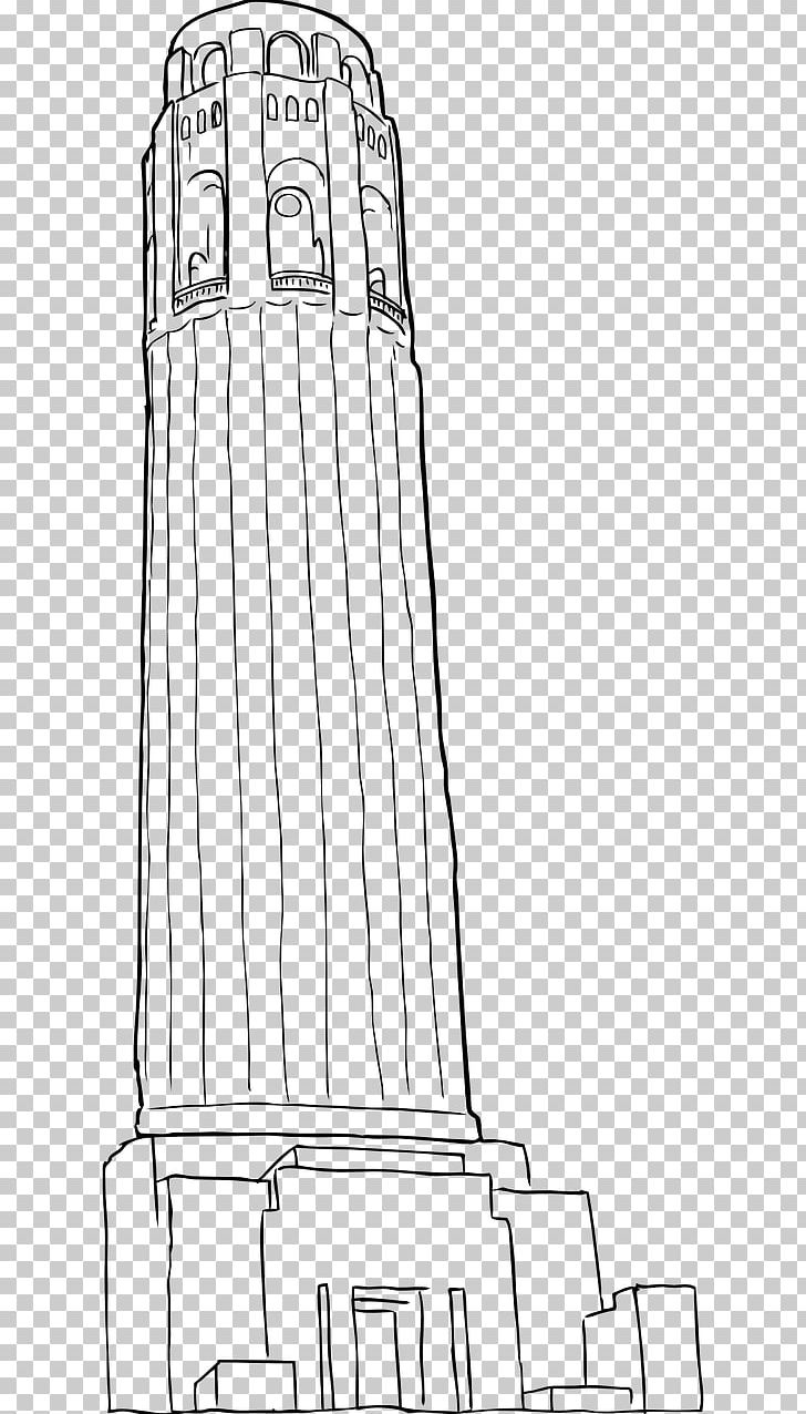 Coit Tower Willis Tower Line Art Drawing PNG, Clipart, Angle, Architecture, Area, Artwork, Black And White Free PNG Download