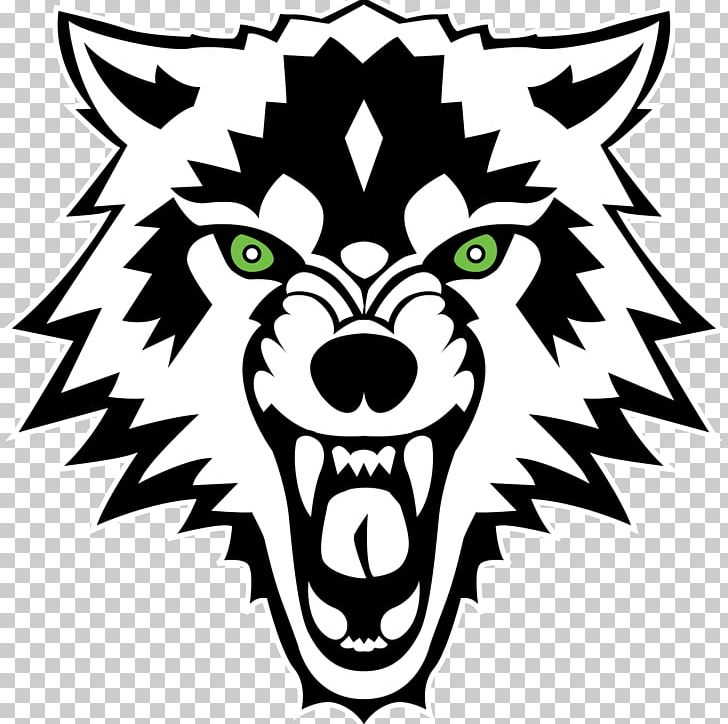 wolf clip art black and white