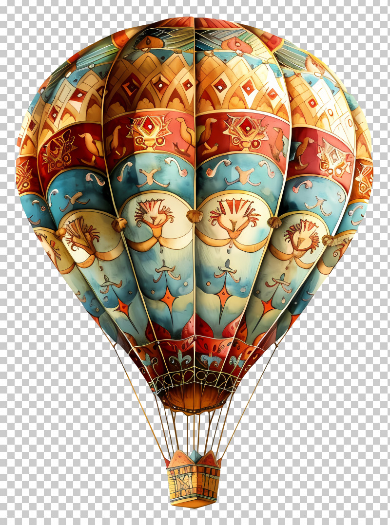 Hot Air Balloon - Vintage Decorative Hot Air Balloon PNG, Clipart ...