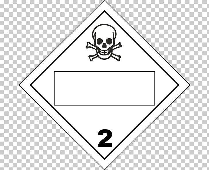 Placard Dangerous Goods HAZMAT Class 2 Gases Toxicity Poison PNG, Clipart, Angle, Art, Black, Black And White, Blank Free PNG Download