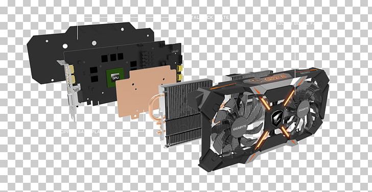 Graphics Cards & Video Adapters NVIDIA GeForce GTX 1060 Gigabyte Technology 英伟达精视GTX PNG, Clipart, Aorus, Computer Component, Computer Cooling, Electronic Component, Electronic Device Free PNG Download
