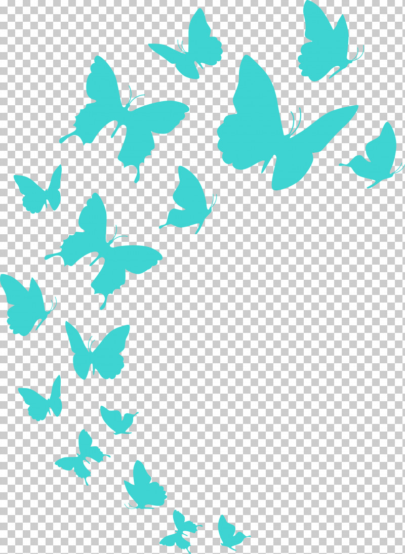 Leaf Green Butterflies Turquoise Pattern PNG, Clipart, Biology, Butterflies, Butterfly Background, Flying Butterfly, Green Free PNG Download
