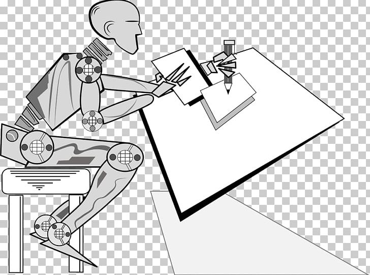 Humanoid Robot Drawing PNG, Clipart, Angle, Area, Arm, Artwork, Black And White Free PNG Download