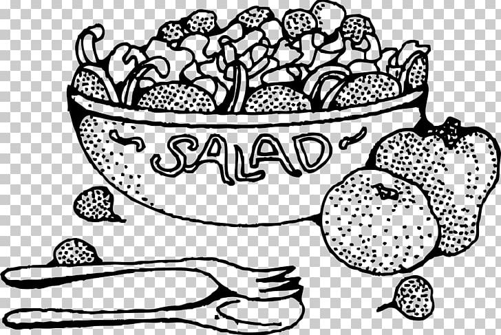 Fruit Salad Taco Salad Potato Salad Junk Food PNG, Clipart, Black And White, Bowl, Coloring Book, Cookware And Bakeware, Drawing Free PNG Download