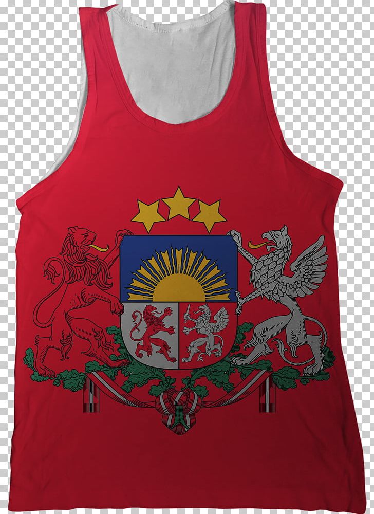Latvian Soviet Socialist Republic T-shirt Coat Of Arms Of Latvia PNG, Clipart, Active Tank, Clothing, Coat, Coat Of Arms, Coat Of Arms Of Latvia Free PNG Download