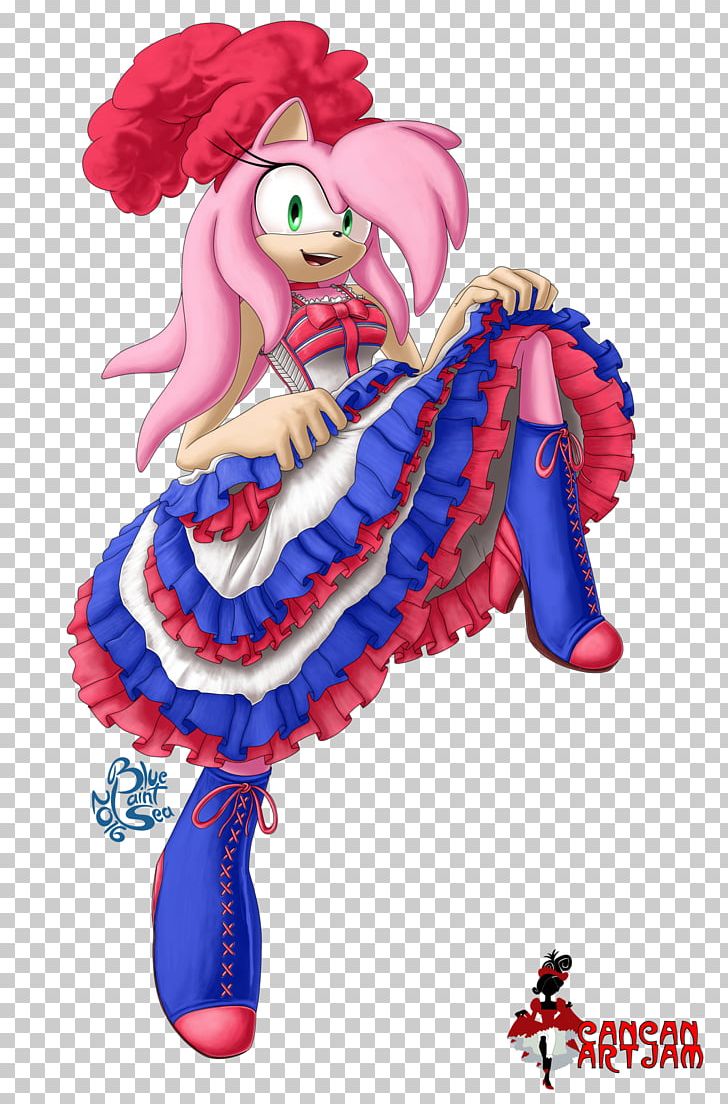 Amy Rose Can-can Character Fan Art Painting PNG, Clipart, Amy Rose, Art, Cancan, Cancan Dress, Character Free PNG Download