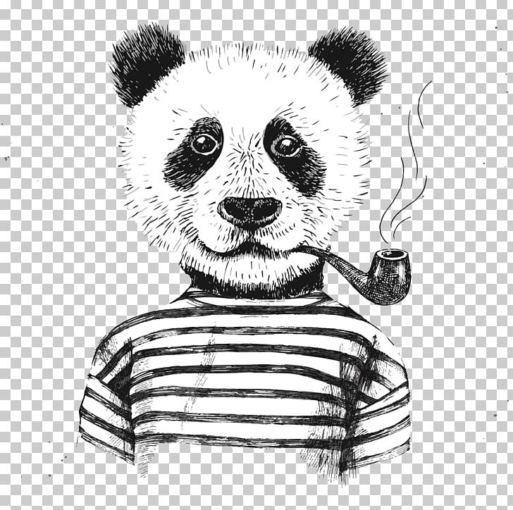 Giant Panda Black And White Teddy Bear Printing PNG, Clipart, Animal, Art, Bear, Black Smoke, Carnivoran Free PNG Download