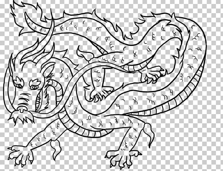 Line Art Chinese Dragon Drawing PNG, Clipart, Art, Artwork, Black And White, Cartoon, Chinese Free PNG Download