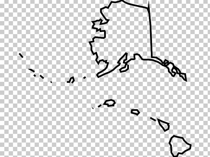 Hawaii Alaska Blank Map PNG, Clipart, Alaska Cliparts, Angle, Area, Black, Black And White Free PNG Download