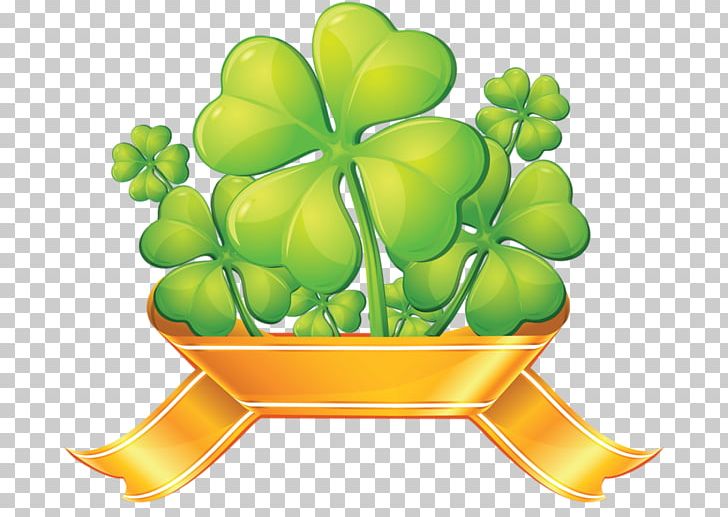 Four-leaf Clover Gold PNG, Clipart, Clover, Encapsulated Postscript, Flower, Flowerpot, Flowers Free PNG Download