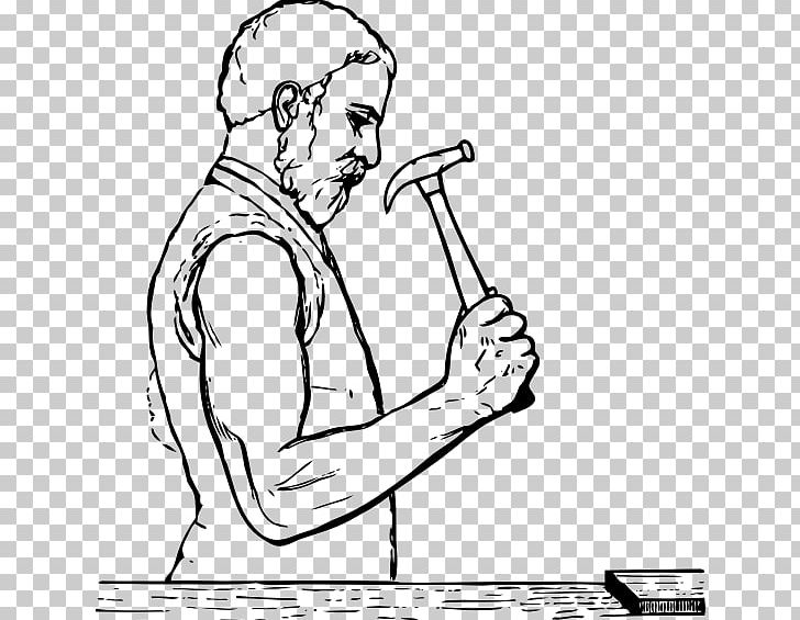 Hammer Tool Coloring Book PNG, Clipart, Area, Arm, Black And White, Cartoon, Color Free PNG Download