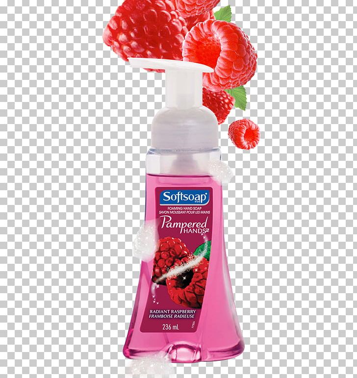 Softsoap Foam Raspberry Fruit Pampered Hands PNG, Clipart, Bottle, Carton, Flavor, Foam, Fruit Free PNG Download