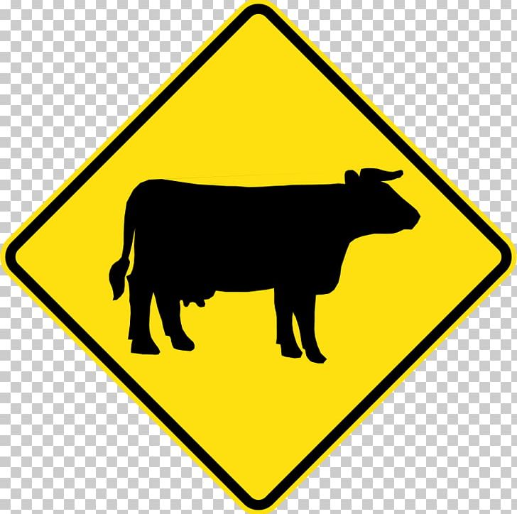 Traffic Sign Warning Sign Road PNG, Clipart, Area, Black, Cattle, Cattle Like Mammal, Child Free PNG Download
