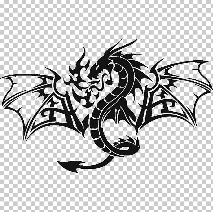 Wall Decal Sticker Polyvinyl Chloride Dragon PNG, Clipart, Art, Black And White, Bumper Sticker, Car, Chinese Dragon Free PNG Download