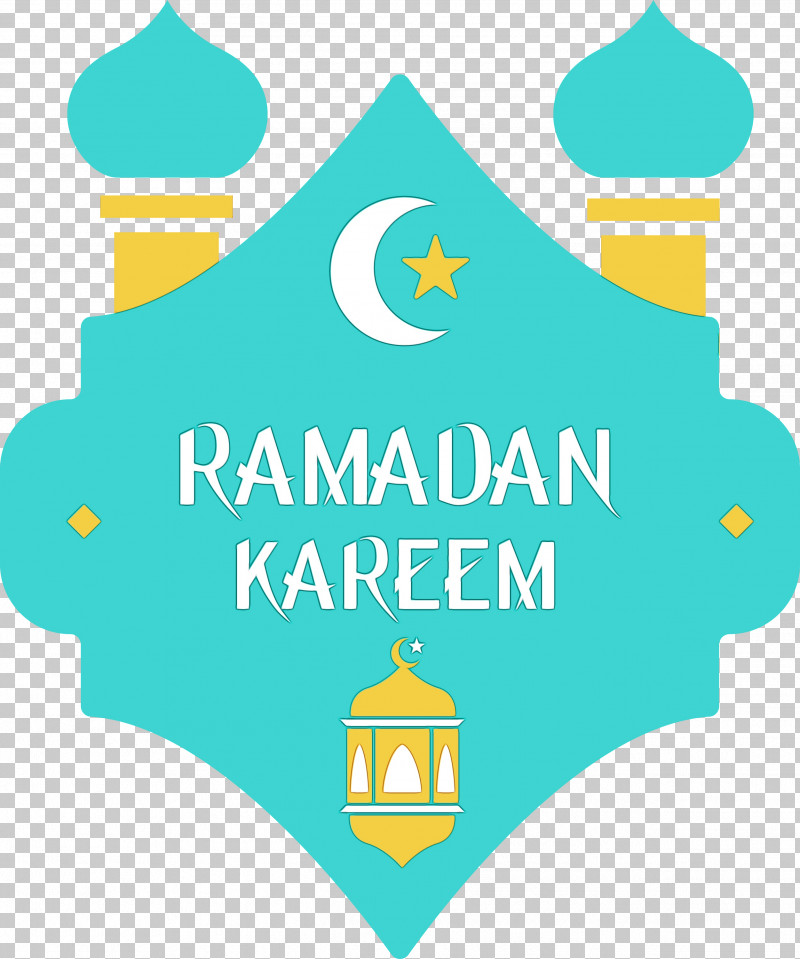 Turquoise Yellow Logo Font Label PNG, Clipart, Label, Logo, Paint, Ramadan Kareem, Ramadan Mubarak Free PNG Download