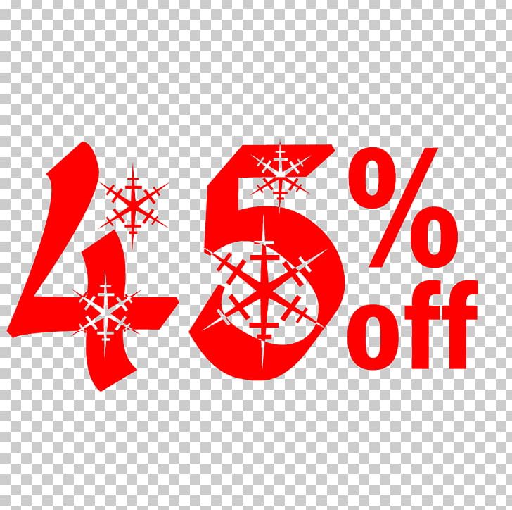 Snow Christmas Sale 45% Off Discount Tag. PNG, Clipart, Area, Art, Arts And Crafts Movement, Brand, Coupon Free PNG Download