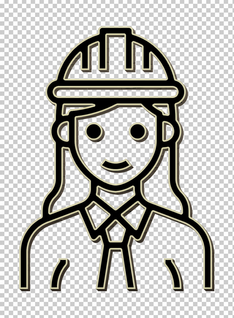 Engineer Icon Technician Icon Occupation Woman Icon PNG, Clipart, Cartoon, Coloring Book, Engineer Icon, Head, Headgear Free PNG Download