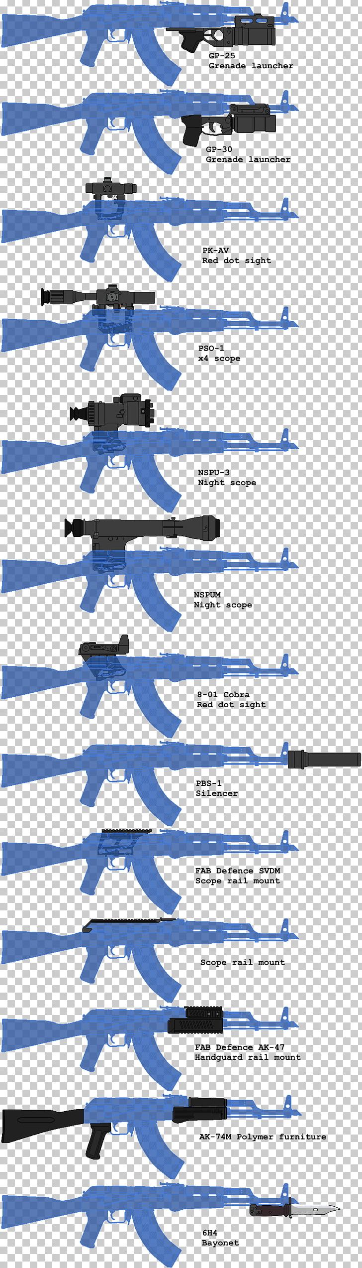 AKM GP-25 AK-47 PBS-1 Silencer COBARA PNG, Clipart, Ak 47, Ak47, Akm, Angle, Area Free PNG Download