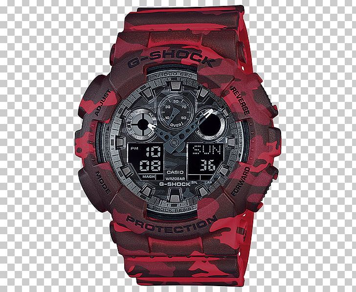 G-Shock GA100 Watch Casio Red PNG, Clipart, 4 A, Accessories, Automatic Watch, Brand, Camouflage Free PNG Download