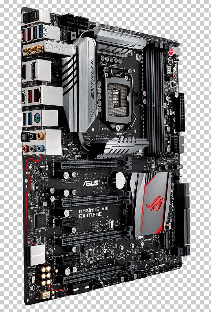 MAXIMUS VIII EXTREME Intel Motherboard LGA 1151 DDR4 SDRAM PNG, Clipart, Asus, Central Processing Unit, Computer, Computer Component, Computer Cooling Free PNG Download