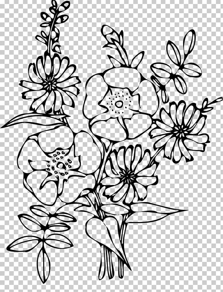 Floral Design Flower Bouquet Coloring Book PNG, Clipart, Art, Artwork, Black, Black And White, Bouquet Free PNG Download