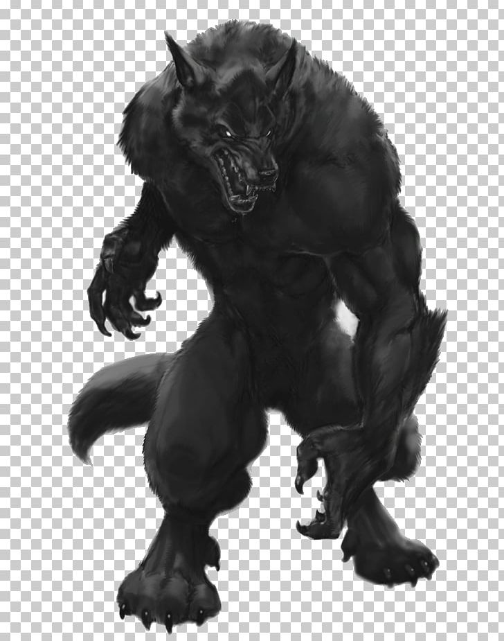 Werewolf: The Apocalypse Gray Wolf PNG, Clipart, Art, Black And White, Character, Creature, Curse Free PNG Download