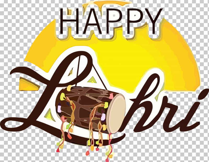 Yellow Font Logo PNG, Clipart, Happy Lohri, Logo, Lohri, Paint, Watercolor Free PNG Download