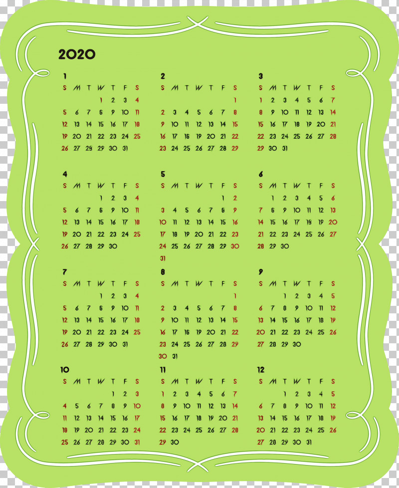 Green Pattern Tableware Square Rectangle PNG, Clipart, 2020 Calendar, 2020 Yearly Calendar, Green, Paint, Printable 2020 Yearly Calendar Free PNG Download
