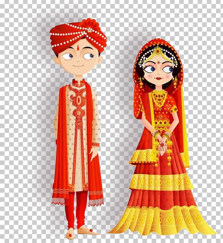 Wedding Invitation Weddings In India PNG, Clipart, Bride, Bridegroom, Costume Design, Doll, Hindu Wedding Free PNG Download